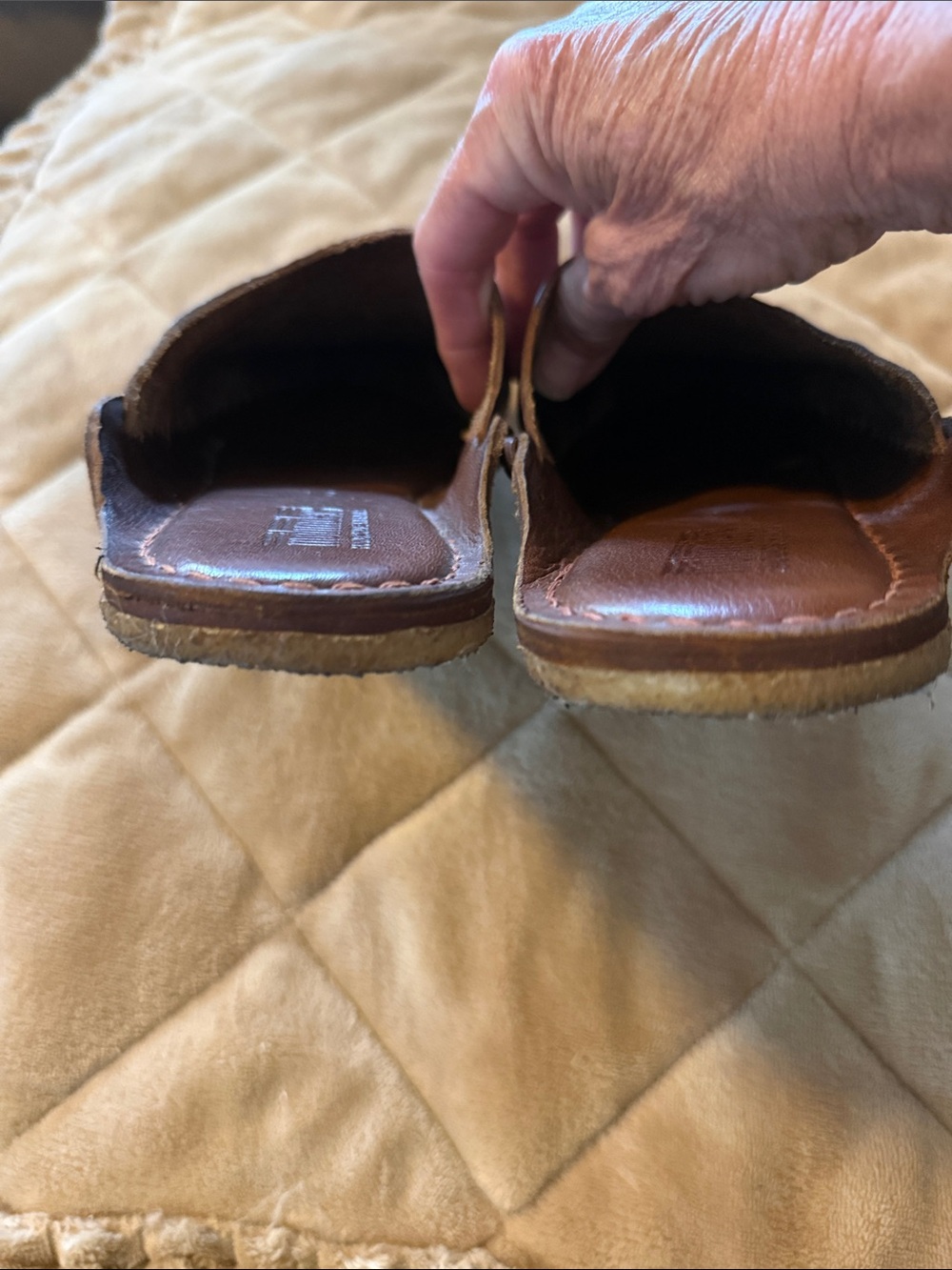 Mohinders Handmade  Brown Leather Slip-On Mule Loafers - Picture 5 of 12